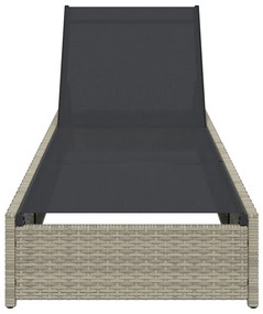 Napozóágy Bézs 60x200x27 cm Polyrattan