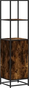 vidaXL Highboard sonoma tölgy 35,5x35x139 cm gépelt fa és fém