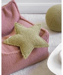 Zöld buklé párna gyerek kanapéhoz Star – Wigiwama