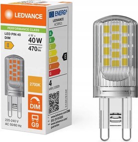 Led izzó Kapszula G9 4W 40W 470lm 2700K Meleg 300° Tompítható