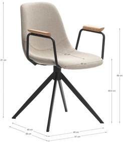 Fekete étkezőszék szett 2 db-os Tali – Marckeric