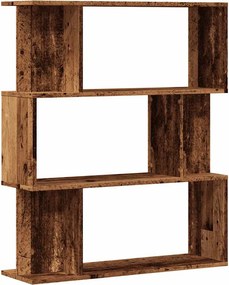 vidaXL Könyves szekrény Régi fa 80x24x96 cm Gépelt fa