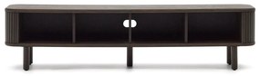 Sötétbarna TV-állvány kőrisfa dekorral 200x50 cm Mailen – Kave Home