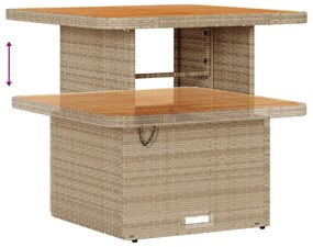 8 darabos kerti kanapé garnitúra párnákkal bézs poly rattan akáccal