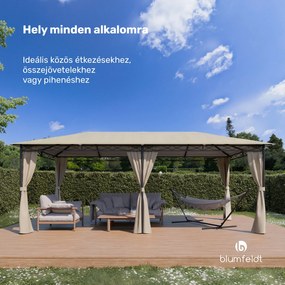Blumfeldt Mondo 3x6 pavilon fémkerettel és 4 oldalfallal