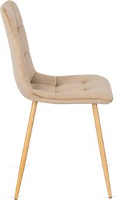 Szék bézs színben, bársony kárpittal FREDY