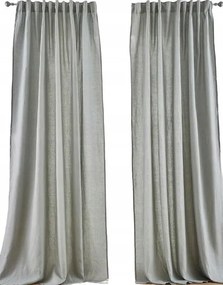 140/175 Zöld Lenvászon Függöny 1DB