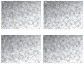 Alumínium Rácsos Lemezek 4 db Csúszásmentes 70x50 cm