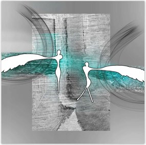 Poszterek 100x100 Angyalok a hálószobába Türkiz