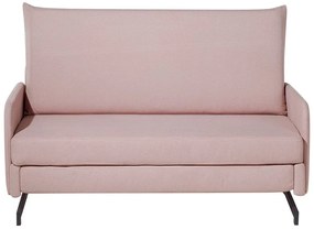 Rózsaszín kárpitozott kanapéágy BELFAST Beliani