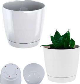 Virágtartó alacsony kerek fényes 24cm Virágtartó állvány