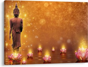 Kép - Buddha arany csillogással (70x50 cm)