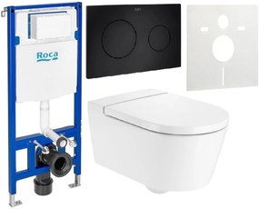 Set WC csésze Roca Inspira A346527S00, beépíthető keret Roca Duplo A890070020, A80152200B, A890189206, A890063000