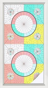 Ablakfólia öntapadós Adatvédelem Geometrikus kerekek 50x100