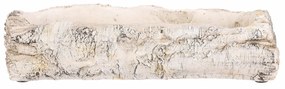 Virágtartó - virágláda, nyírfa utánzat, 32 x 12 x8 cm, 32 cm