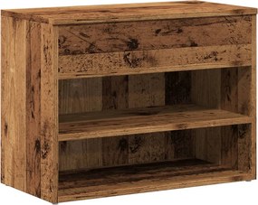 vidaXL antik fa színű szerelt fa cipőtároló pad 60 x 30 x 45 cm