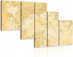 Vászonkép 170x100 Vintage térkép antik retro világ utazás fali dekoráció