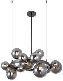 Wofi 5014-1505W - LED Csillár zsinóron VILLA 15xG9/3W/230V fekete