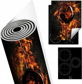 Tűzhelyvédő Szőnyeg Asztali Dekoráció 40x52 Bor tűz