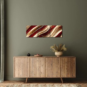 Kép - Arany - fehér textúra (órával) (90x30 cm)