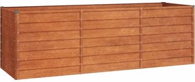 vidaXL rozsda színű corten acél kerti magaságyás 240 x 80 x 77 cm