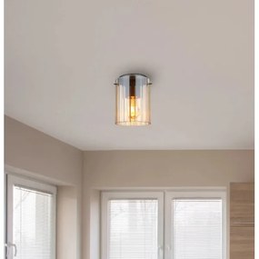 Globo 15904DA - Mennyezeti lámpa TULIVAR 1xE27/40W/230V átm. 18 cm barna