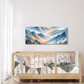 Kép - Akvarell hegyek (120x50 cm)