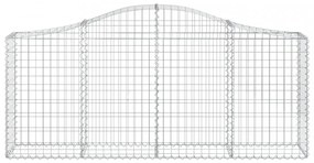 11 db íves horganyzott vas gabion kosár 200x30x80/100 cm