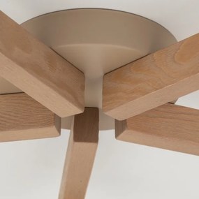 Brilagi - Felületre szerelt mennyezeti csillár LATTE SABIA 5xE27/15W/230V fenyő/fehér