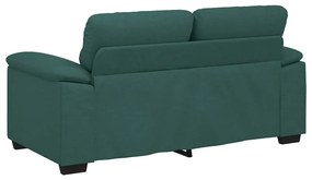 kétszemélyes sötétzöld szövet kanapé 120 cm
