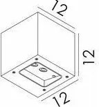 Novolux BRICK 412B-L01F1B-40 Fali lámpa 2x5W/LED 325LM IP20