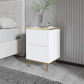 Éjjeliszekrény Imaj - White, Gold