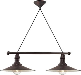 Brilagi - Kábeles csillár FORGE 2xE27/60W/230V barna