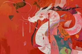 Poszter 45x30cm Orientatív Sárkány