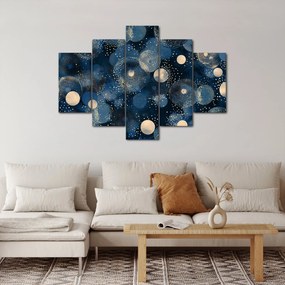 Kép - Kék-arany gyűrűk (150x105 cm)