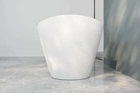Erga Iris, szabadon álló kád 160x75 cm + leeresztő csavar, fehér fényes, ERG-IRIS-160075-WH-WH