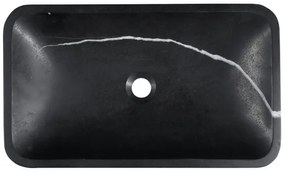 Sapho - Ráültethető mosdó BLOK 60x35 cm kő/matt fekete