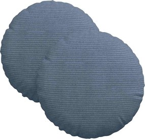 vidaXL Ülőpárnák 2 pcs Kék Ø 30 cm Bársonyos szövet