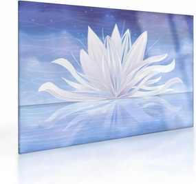 Kép - lótuszvirág (üvegen) (70x50 cm)