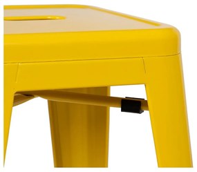 Sárga fém bárszék szett 2 db-os (ülésmagasság 76,5 cm) – Ixia