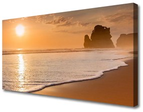 Vászonkép falra Sea Beach Sun Landscape 120x60 cm