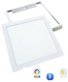 RGB-CCT LED panel , 18W , falon kívüli , négyzet , dimmelhető  , LEDISSIMO