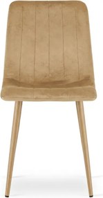 Bézs bársony szék LAVA CAMEL BEIGE