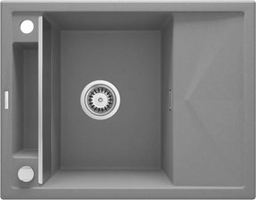 Magnetic gránit mosogató_fémszürke _1 medence+rövid csepegtető