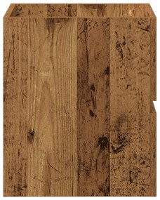 antik fa szerelt fa mosdószekrény 41x38,5x45 cm