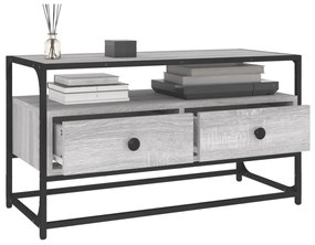 szürke sonoma színű szerelt fa TV-szekrény 80x35x45 cm