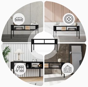 MATTEO dohányzóasztal 900 x 450 x 450 mm, fekete