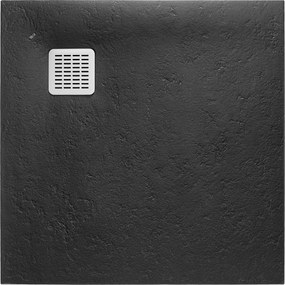 Roca Terran négyzet alakú zuhanytálca 100x100 cm fekete AP1033E83E801400