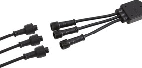 3 darabos modern fekete kerti leszúrható lámpa LED-del IP44 - Garly Ball