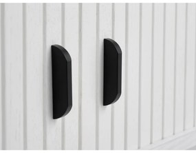 Fehér dohányzóasztal tölgyfa dekorral 60x120 cm Nola – Unique Furniture